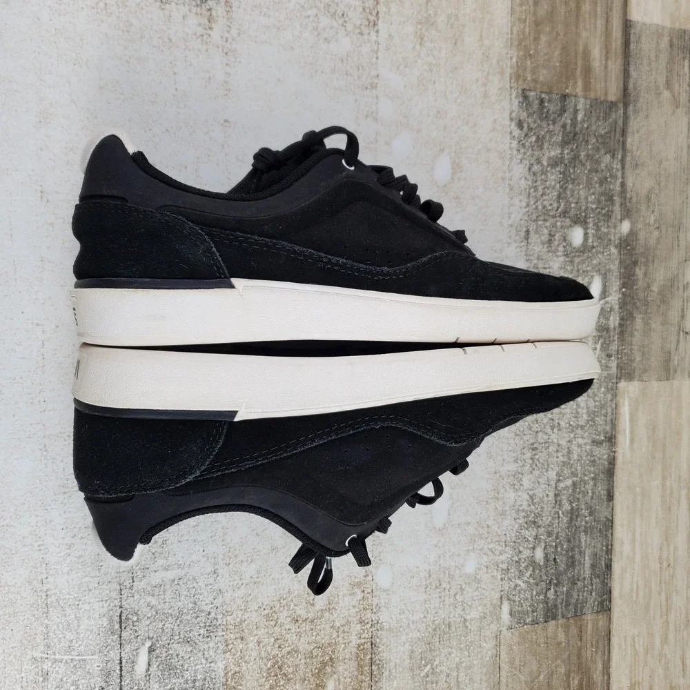 Vans LXVI Inscribe Mens Shoes Sz 6.5 Athletic Black White Suede Lace-Up Sneakers